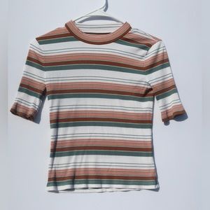 5. Madewell Striped, Ribbed T-shirt | Size XS